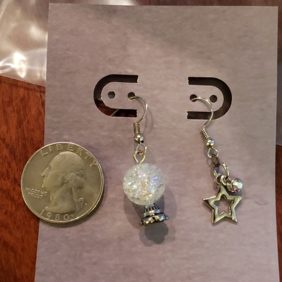 Crystall ball earrings - Picture 2 of 2